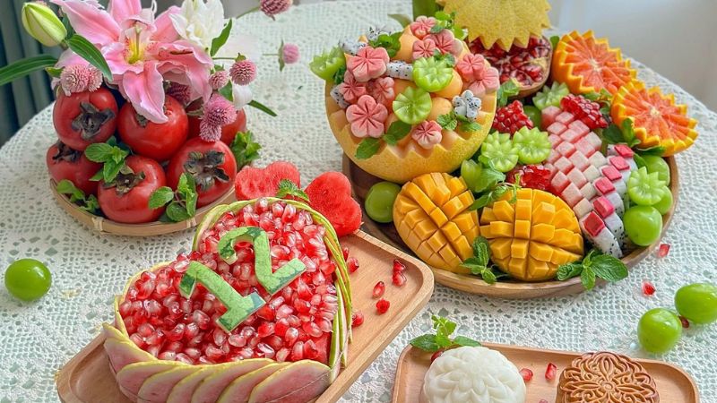 &Yacute; tưởng trang tr&iacute; m&acirc;m cỗ trung thu cho doanh nghiệp 